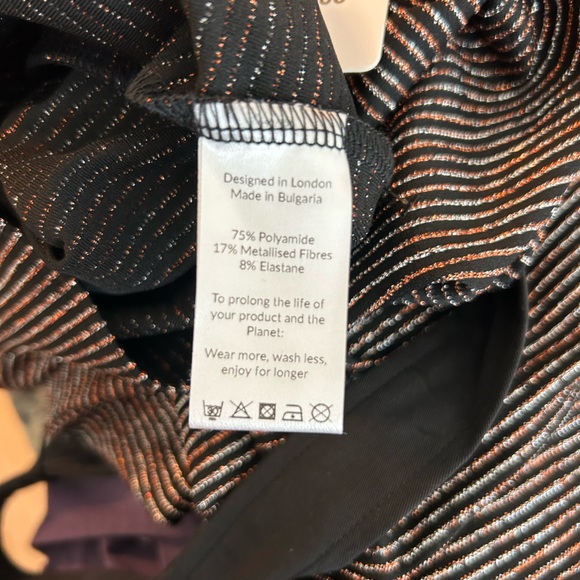 NWT Saint and Sofia Cowl Neck metallic dress size 12 - Picture 5 of 5